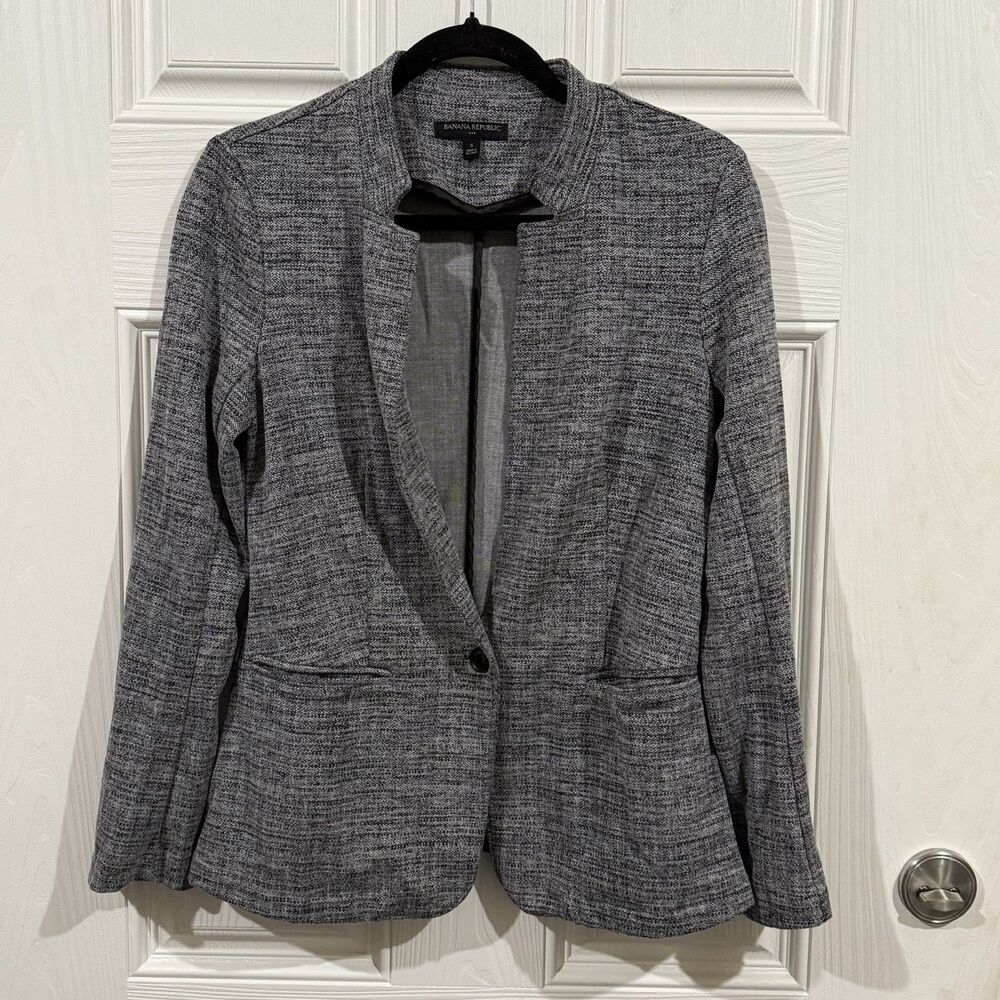Banana‎ Republic Gray Blazer - Women S Lightweight